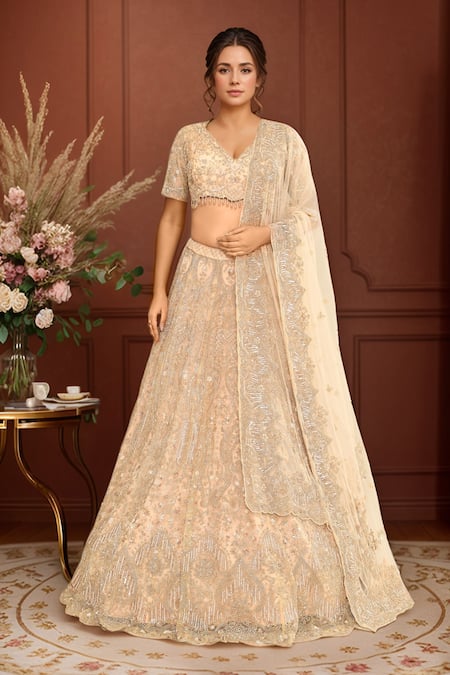 Kalighata Kyle Hand Embroidered Lehenga Set 