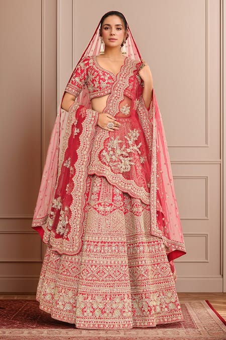 Kalighata Manmohini Hand Embroidered Bridal Lehenga Set 