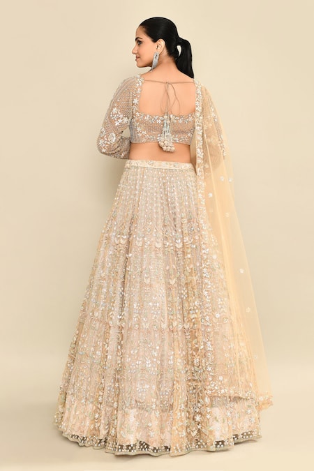 Kalighata Floral Embroidered Bridal Lehenga Set 