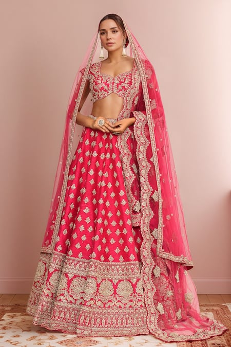 Kalighata Urvi Hand Embroidered Bridal Lehenga Set 