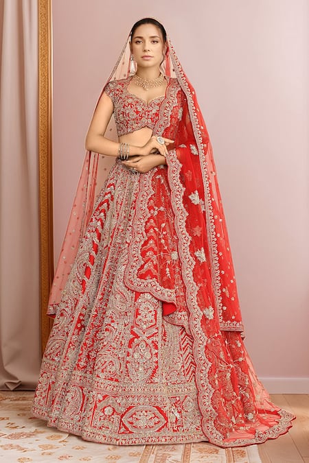 Kalighata Musafir Hand Embroidered Bridal Lehenga Set 