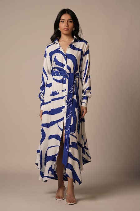 Advait Cora Abstract Print Shirt Dress 