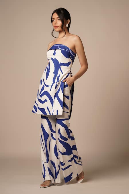 Advait Cora Abstract Print Flared Trouser 