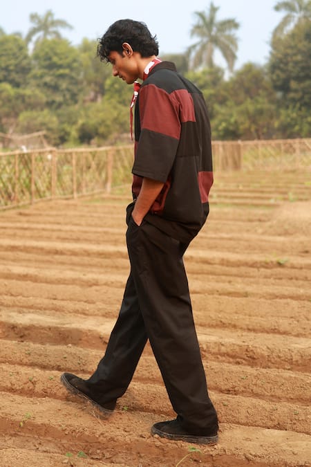 Doodlage Tile Patchwork Half Sleeves Shirt 