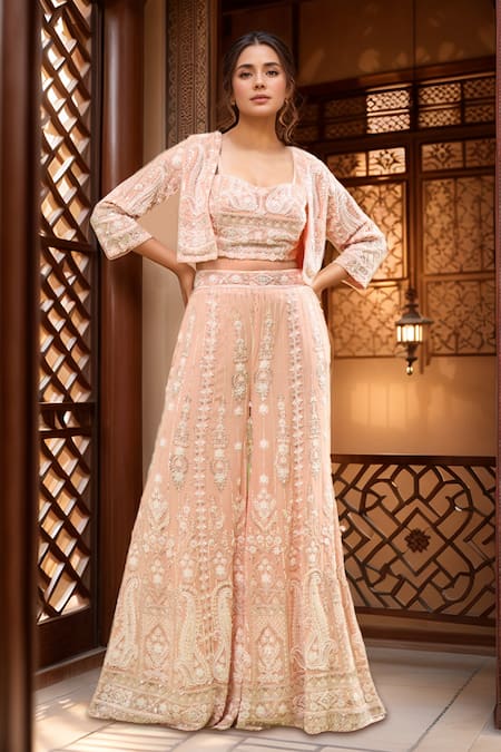 Samyukta Singhania Paisley Embroidered Sharara Set 