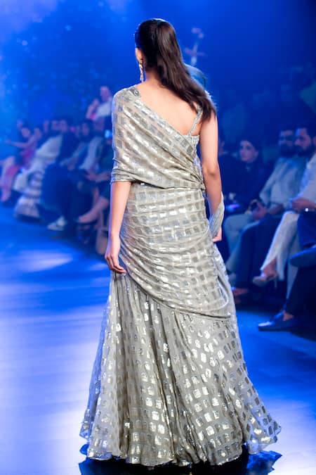 Rabani & Rakha Geometric Sequin Embroidered Lehenga Set 