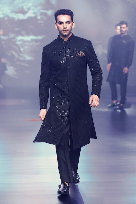 Rabani & Rakha Sequin Embroidered Sherwani Set 