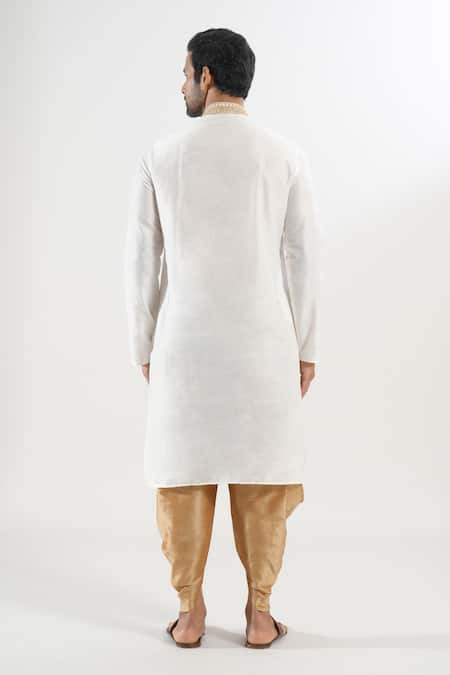 Shop Arihant Rai Sinha Cream Polyester, Silk Embroidery Placket Kurta And Patiala Set at Aza Fashions Shop_Arihant Rai Sinha_Cream Polyester, Silk Embroidery Placket Kurta And Patiala Set _at_Aza_Fashions