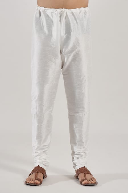 Arihant Rai Sinha_Blue Silk Embroidery Floral Thread Work Kurta Set _Online_at_Aza_Fashions