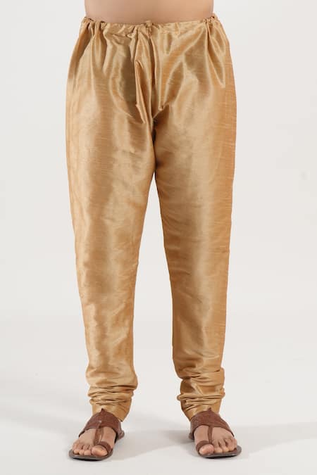 Arihant Rai Sinha_Blue Silk Embroidery Floral Kurta And Churidar Set _at_Aza_Fashions