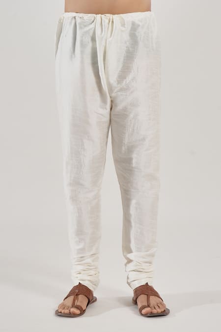 Shop_Arihant Rai Sinha_Red Silk Embroidery Kurta Set With Churidar 