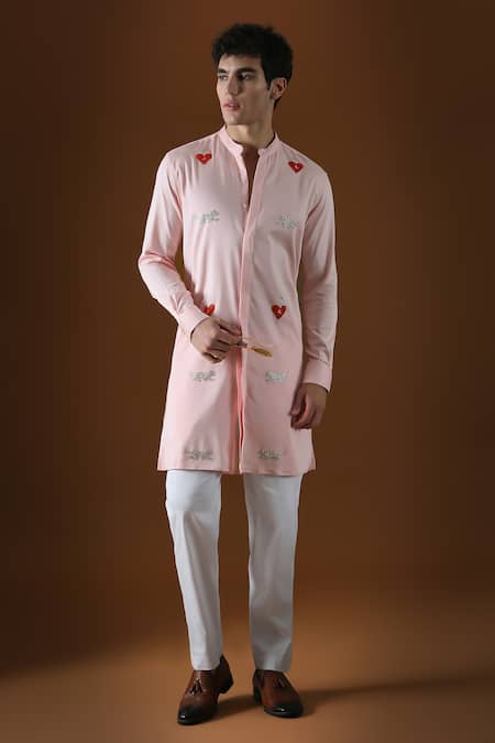 KOMAL KOTHARI Heart & Panther Embroidered Kurta 