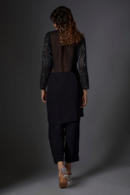 Studio A Cutdana Embroidered Jacket Kurta Set 