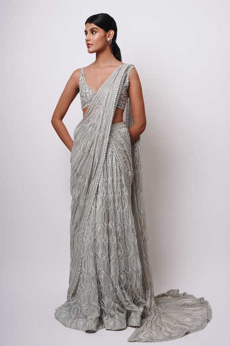 Ritika Mirchandani Celeste Embroidered Pre-Draped Lehenga Saree 