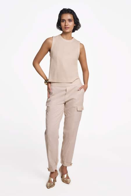 Terra Luna Astrid Elastic Hem Solid Pant 