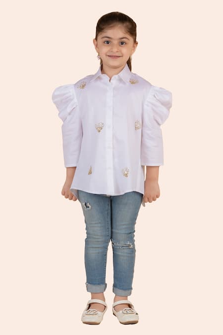 Partykles Sequin Embroidered Motif Shirt 