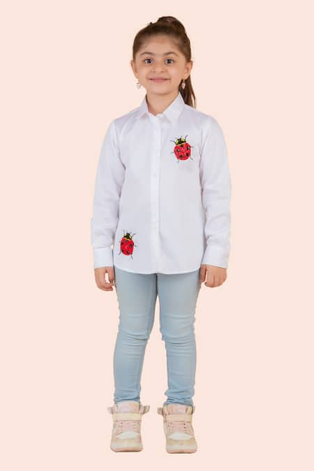 Partykles Ladybug Embroidered Shirt 