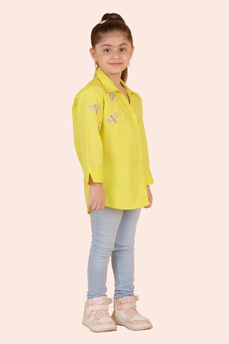 Partykles Butterfly & Dragonfly Embroidered Shirt 