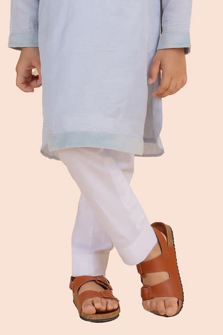 Buy Partykles Blue Cotton, Silk Embroidery Thread Lion Kurta Set Online at Aza Fashions Buy_Partykles_Blue Cotton, Silk Embroidery Thread Lion Kurta Set _Online_at_Aza_Fashions