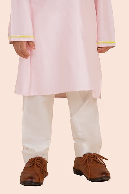 Partykles Pink Cotton, Silk Beads Seahorse Embroidered Kurta Set Online at Aza Fashions Partykles_Pink Cotton, Silk Beads Seahorse Embroidered Kurta Set _Online_at_Aza_Fashions