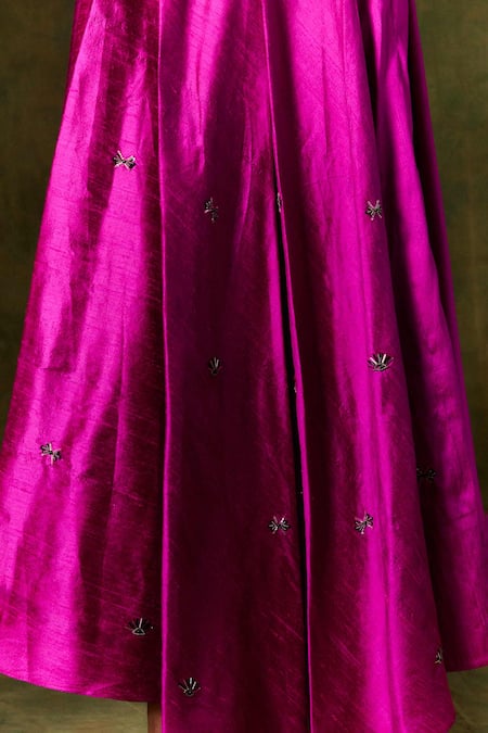 Jodi Pink Silk Beads Off-shoulder Embroidered Off Maxi Dress at Aza Fashions Jodi_Pink Silk Beads Off-shoulder Embroidered Off Maxi Dress _at_Aza_Fashions