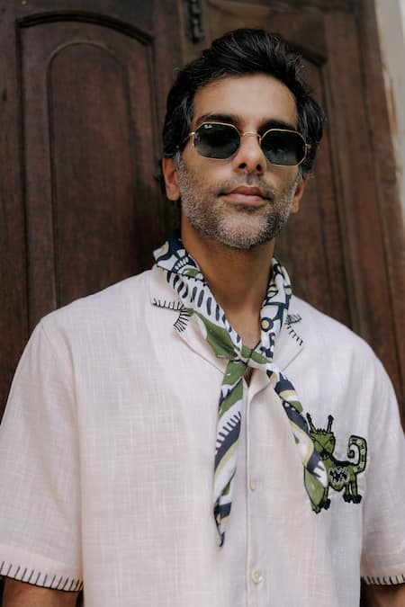 Jodi Off White Cotton Applique, Embroidery Work Shirt at Aza Fashions Jodi_Off White Cotton Applique, Embroidery Work Shirt_at_Aza_Fashions