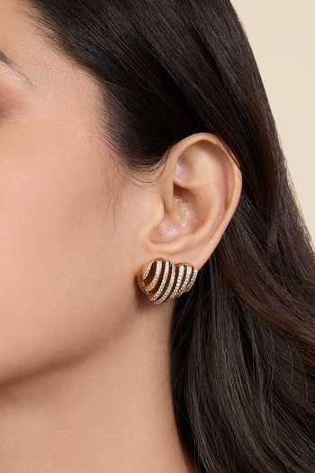 Buy_Isharya_Black Crystals Cubic Zirconia Heart Shaped Stud Earrings_Online_at_Aza_Fashions