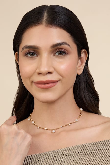 ISHARYA Disco Galaxy Cubic Zirconia Embellished Choker 