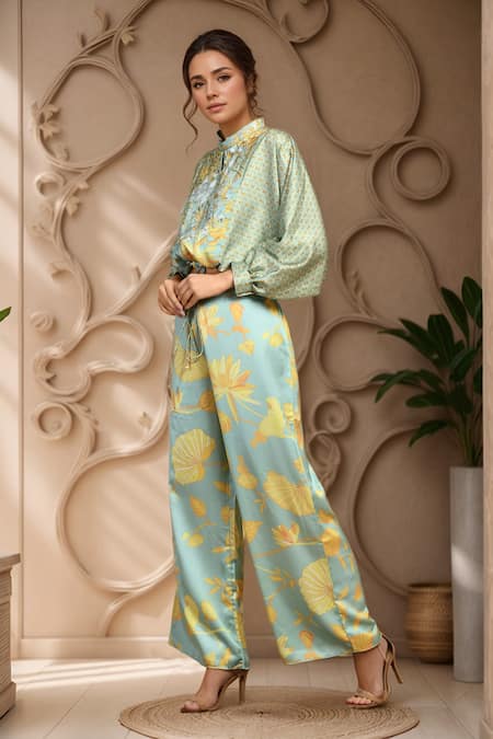 Samyukta Singhania Floral Print Top & Pant Set 