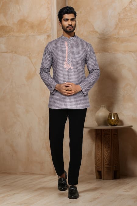 Arihant Rai Sinha Geometric Pattern Short Kurta 