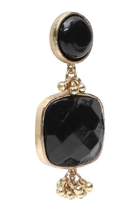 House Of Tuhina Gold Plated Crystals Square Quartz Stone Danglers Online at Aza Fashions House Of Tuhina_Gold Plated Crystals Square Quartz Stone Danglers _Online_at_Aza_Fashions