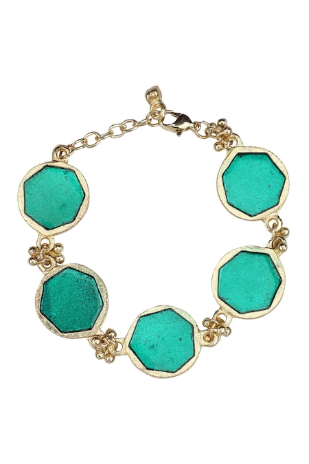 House Of Tuhina Geometric Enamel Bracelet 