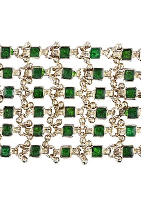 House Of Tuhina Gold Plated Beads Enamel Multi-layer Bracelet Online at Aza Fashions House Of Tuhina_Gold Plated Beads Enamel Multi-layer Bracelet _Online_at_Aza_Fashions