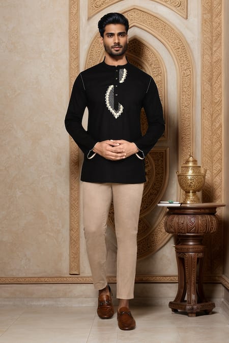 Arihant Rai Sinha Contrast Embroidered Kurta 