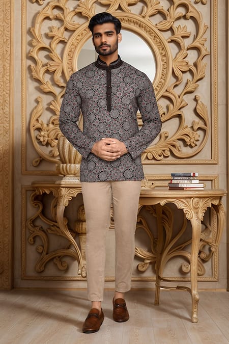 Arihant Rai Sinha Floral Printed Short Kurta 