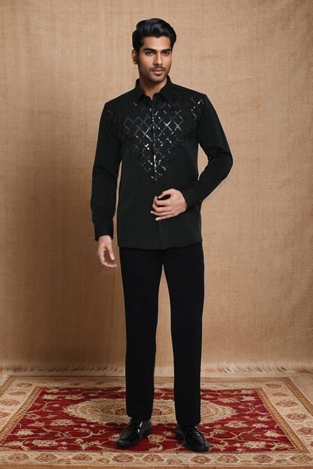 Arihant Rai Sinha Tape Embellished Shirt 