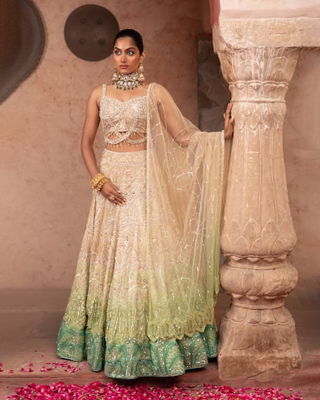 Laxmishriali Cutdana & Sequin Embroidered Lehenga Set 