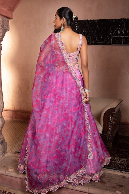 Laxmishriali Embroidered Sequin & Pearl Lehenga Set 