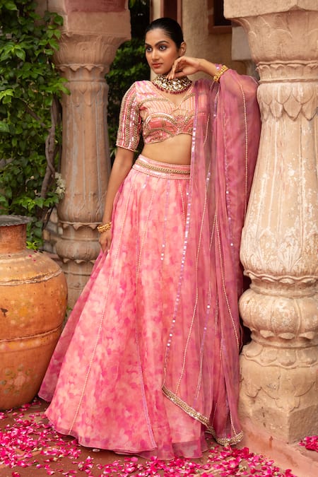 Laxmishriali Bead & Sequin Embroidered Lehenga Set 