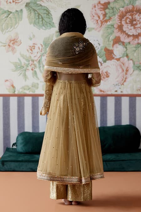 Pooja Singhal Gota Embroidered Anarkali Set 