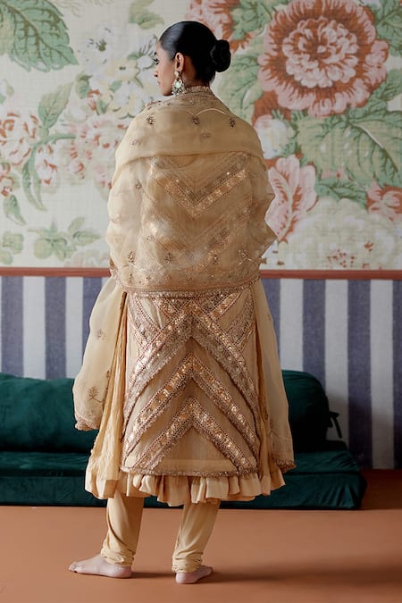 Pooja Singhal Gota Patti Embroidered Kurta Set 