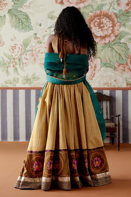 Pooja Singhal Multi Color Embroidered Lehenga Set 