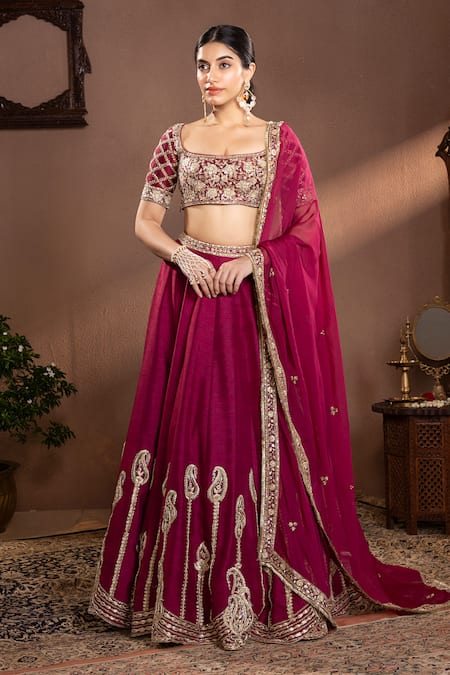 wildflower by krishna Paisley Embroidered Lehenga Set 