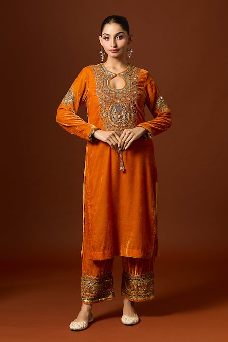 Yoshita Couture Subha Zardozi Embroidered Kurta With Pant 