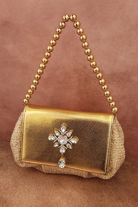 ADWITA BAGS & JEWELS Crystal Embellished Bag 