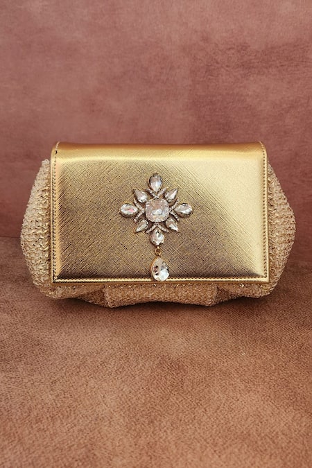 Adwita Bags & Jewels Crystal Embellished Handbag 