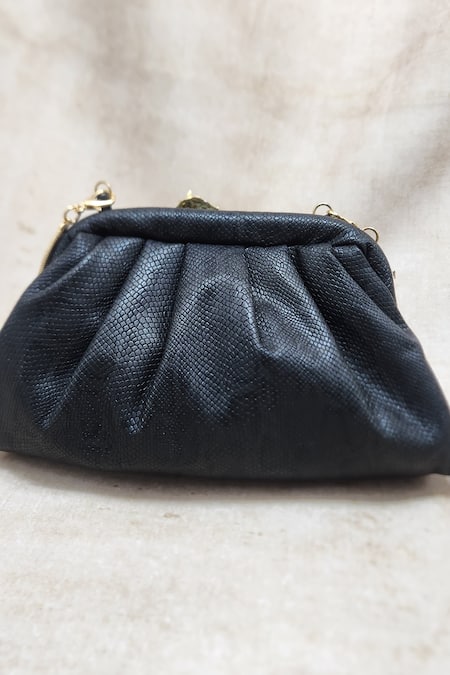 Adwita Bags & Jewels Embellished Horse Brooch Clutch Bag 