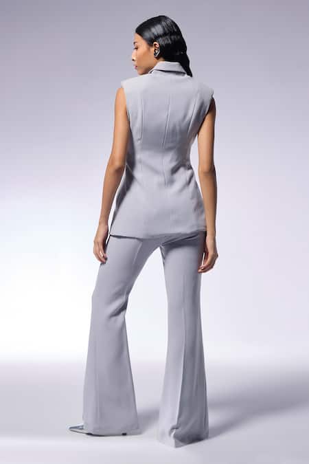 Cilvr Metal Septum Detailed Blazer & Pant Set 