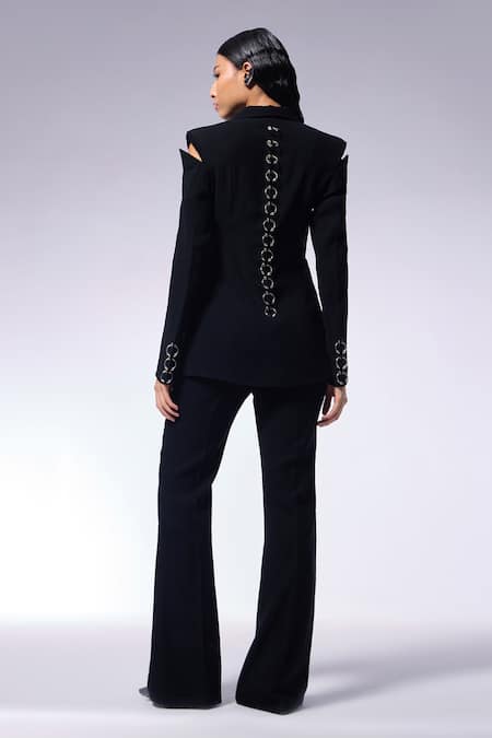 Cilvr Metal Spine Detailed Blazer & Pant Set 