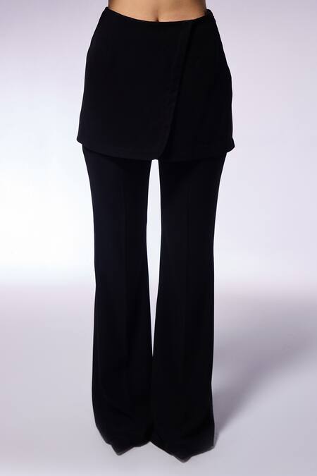 Shop Cilvr Black Polyester, Viscose Hand Embellished Blazer And Pant Set Online at Aza Fashions Shop_Cilvr_Black Polyester, Viscose Hand Embellished Blazer And Pant Set _Online_at_Aza_Fashions